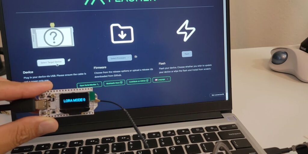 Flash firmware on radio