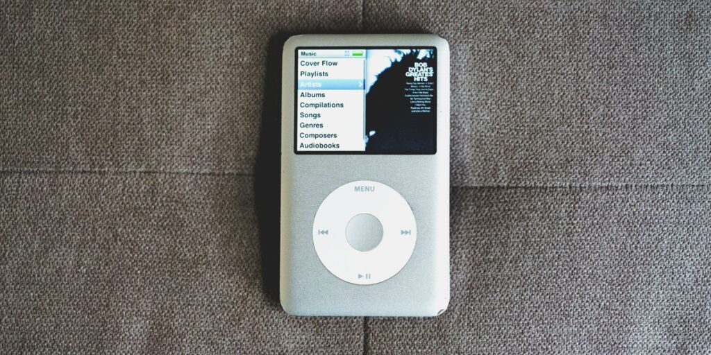 Silver iPod Classic 