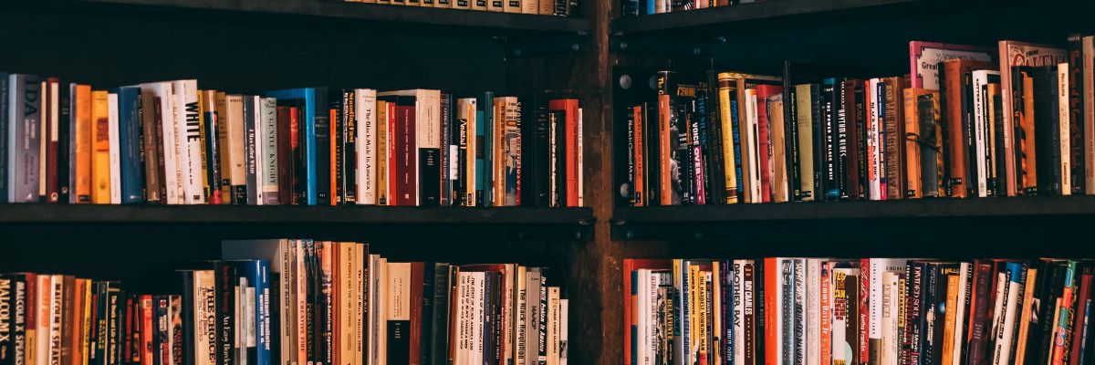 Books on a shelf